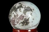 Polished Larimar Sphere - Dominican Republic #168126-1